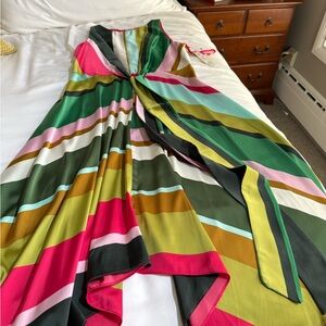 Maggy London Pink and Green Dress